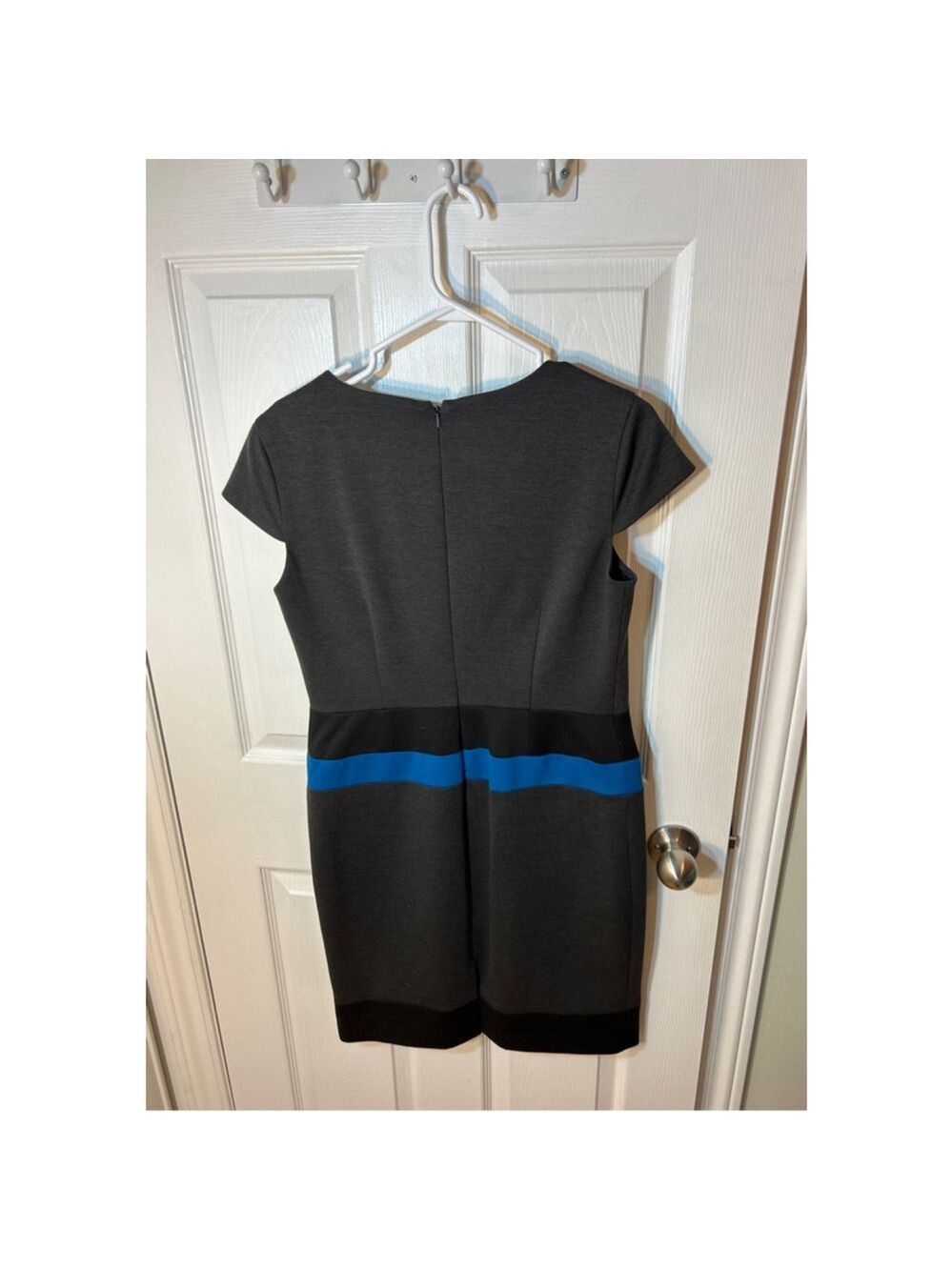 Anne Klein colour block cap sleeve midi career dress Size 8 - Picture 9 of 9